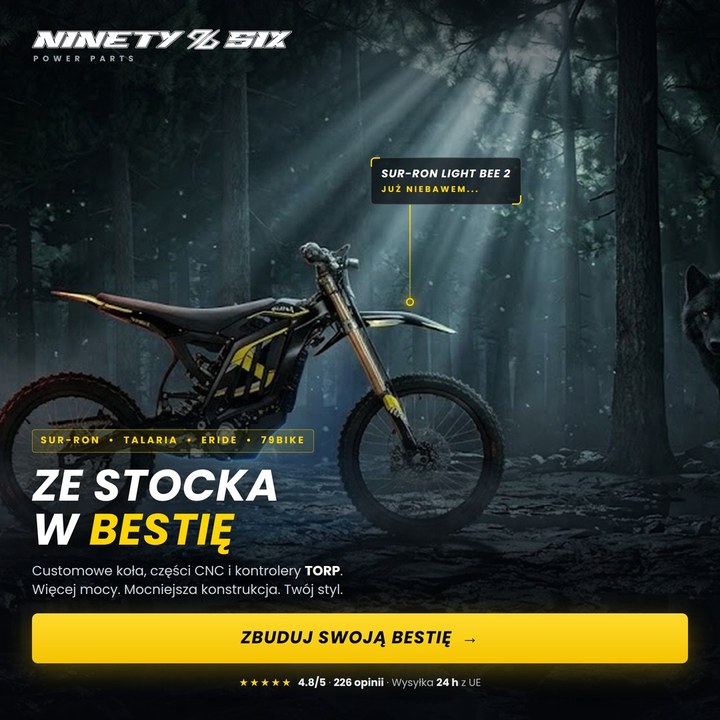 Tuning Sur-Ron i Talaria – customowe koła, części CNC, kontrolery TORP | 96 Power Parts