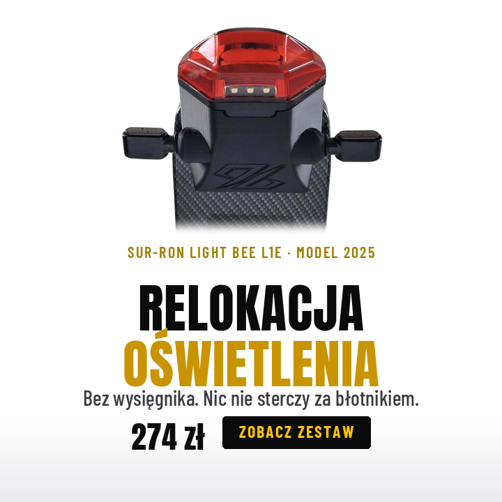 Relokacja oświetlenia tylnego – Sur-Ron Light Bee L1E 2025, 96 Power Parts