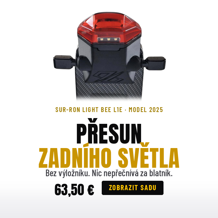 Přesun zadního světla – Sur-Ron Light Bee L1E 2025, 96 Power Parts