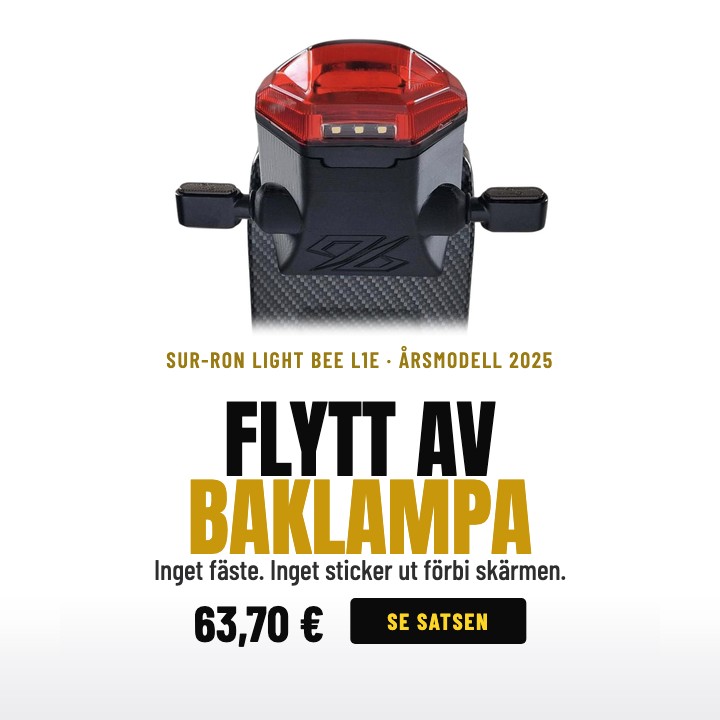 Flytt av baklampa – Sur-Ron Light Bee L1E 2025