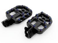96 Power Parts wide footpegs, CNC aluminium, 68 × 90 mm, black — Talaria MX5 / E-Ride Pro