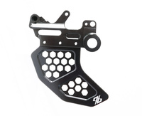 Rear brake disc cover, black, CNC. Sur-Ron Ultra Bee