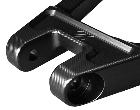 Reinforced rear suspension triangle 96, CNC aluminum, black