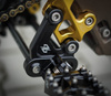 Versterkte voetsteunhouder 96, set met spacer, CNC, zwart. Sur-Ron Light Bee//Segway X260
