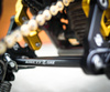 Versterkte voetsteunhouder 96, set met spacer, CNC, zwart. Sur-Ron Light Bee//Segway X260