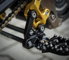 Soporte reposapiés reforzado 96, juego incluido puntal, CNC, negro. Sur-Ron Light Bee//Segway X260