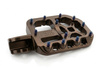 Estriberas anchas 96 Power Parts, aluminio CNC, 68 × 90 mm, marrones — Sur-Ron Light Bee / 79Bike Falcon Pro
