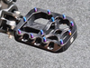 96 Power Parts wide footpegs, CNC aluminium, 68 × 90 mm, black — Talaria MX5 / E-Ride Pro
