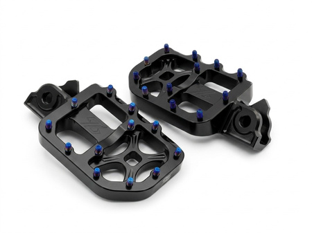 Podnóżki szerokie 96 Power Parts, aluminium CNC, 68 × 90 mm, czarne — Talaria MX5 / E-Ride Pro