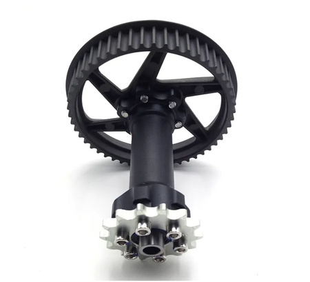 Complete aandrijfas met 14T tandwiel en poelie v2, Sur-Ron Light Bee