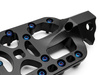 96 Power Parts wide footpegs, CNC aluminium, 68 × 90 mm, black — Sur-Ron Light Bee / 79Bike Falcon Pro