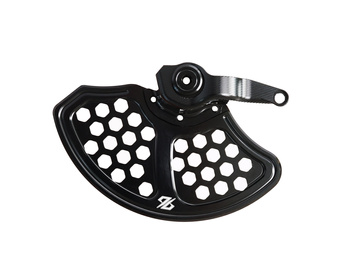 Front brake disc cover, black, CNC. Sur-Ron Ultra Bee