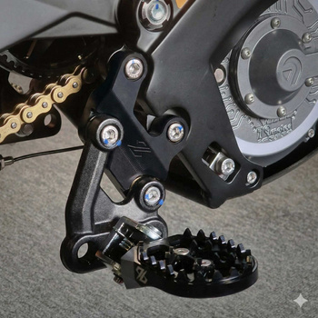 Fußrasten-Tieferlegungskit für 79BIKE Falcon Pro / GT, Farbe: Schwarz