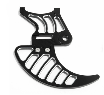 Rear brake disc cover, black, CNC. Sur-Ron Light Bee/Segway X260