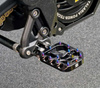 96 Power Parts wide footpegs, CNC aluminium, 68 × 90 mm, black — Talaria MX5 / E-Ride Pro