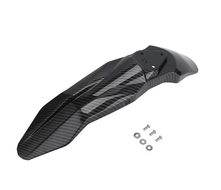 96 Vorderer Kotflügel — Carbon-Optik, Talaria Sting, E-Ride Pro, Sur-Ron Light Bee | Montageschrauben im Lieferumfang