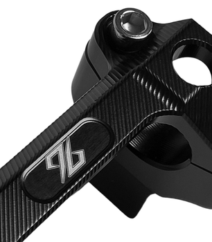 96 CNC bridged reinforced bar clamp, 7050 aluminium, black — Sur-Ron Ultra Bee, for 28.6 mm handlebars