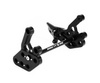 Versterkte voetsteunhouder, 6 posities, set met spacer, CNC, zwart. Sur-Ron Light Bee//Segway X260