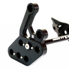 Versterkte voetsteunhouder, 6 posities, set met spacer, CNC, zwart. Sur-Ron Light Bee//Segway X260