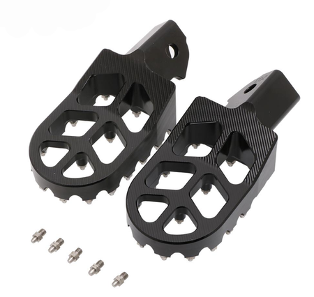 96 CNC aluminum footrests, black. Sur-Ron Light Bee/Talaria Sting/Segway X260