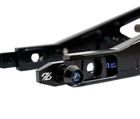 Reinforced extended 96 Power Parts Swingarm for Sur-Ron LBX/L1e, Black/Brown