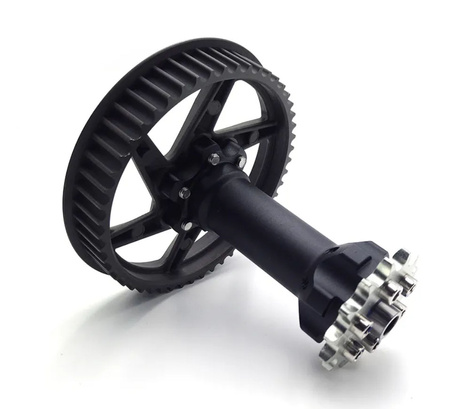 Complete aandrijfas met 14T tandwiel en poelie v2, Sur-Ron Light Bee