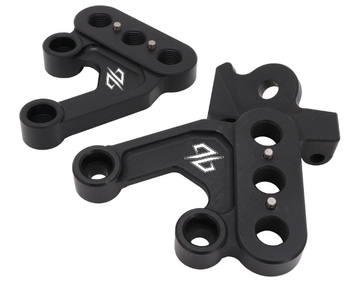 96 CNC reinforced footpeg mount, 7075 aluminium, black — Sur-Ron Light Bee / Segway X260
