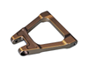 Reinforced rear suspension triangle 96, CNC aluminum, brown, Sur-Ron Lbx/l1e