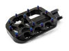 96 Power Parts wide footpegs, CNC aluminium, 68 × 90 mm, black — Talaria MX5 / E-Ride Pro