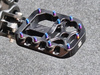 96 Power Parts wide footpegs, CNC aluminium, 68 × 90 mm, brown — Talaria MX5 / E-Ride Pro