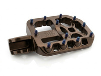 Podnóżki szerokie 96 Power Parts, aluminium CNC, 68 × 90 mm, brązowe — Sur-Ron Light Bee / 79Bike Falcon Pro